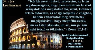 Róma 12,1-2 – Konfirmáció